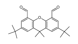 (2,7-di-tert-butyl-9,9-dimethyl)-9H-xanthene-4,5-dicarbaldehyde结构式