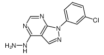 1-(3-chlorophenyl)-4-hydrazino-1H-pyrazolo[3,4-d]pyrimidine结构式