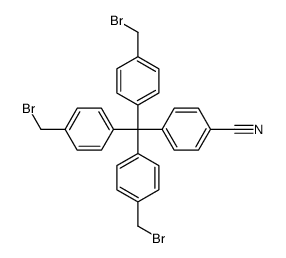 4-[tris[4-(bromomethyl)phenyl]methyl]benzonitrile结构式