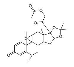 9β,11β-epoxy-6α-fluoro-21-hydroxy-16α,17-(isopropylidenedioxy)pregna-1,4-diene-3,20-dione 21-acetate Structure