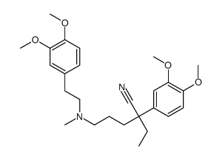 2-(3,4-dimethoxyphenyl)-5-[2-(3,4-dimethoxyphenyl)ethyl-methylamino]-2-ethylpentanenitrile Structure