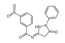 3-nitro-N-(5-oxo-1-phenyl-4H-pyrazol-3-yl)benzamide结构式