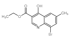 8-Bromo-4-hydroxy-6-methylquinoline-3-carboxylic acid ethyl ester Structure
