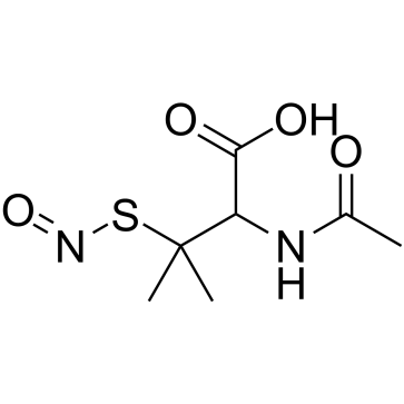 S-亚硝基-N-乙酰-DL-青霉胺结构式