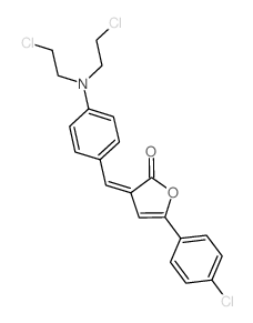 2(3H)-Furanone,3-[[4-[bis(2-chloroethyl)amino]phenyl]methylene]-5-(4-chlorophenyl)-结构式