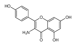 3-amino-5,7-dihydroxy-2-(4-hydroxyphenyl)chromen-4-one结构式