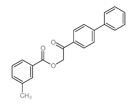 Benzoicacid, 3-methyl-, 2-[1,1'-biphenyl]-4-yl-2-oxoethyl ester structure