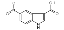 5-硝基吲哚-3-甲酸结构式