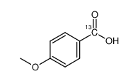 4-甲氧基苯甲酸-α-13C结构式