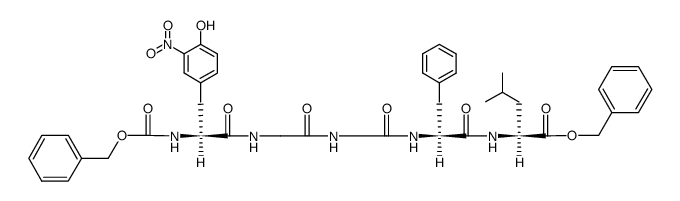 Z-Tyr(3-NO2)-Gly-Gly-Phe-Leu-OCH2-Ph结构式