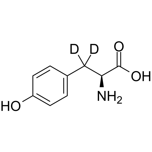 L-酪氨酸-3,3-d2结构式