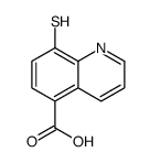 8-疏基-5-喹啉羧酸(9ci)结构式