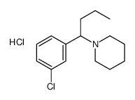 1-[1-(3-chlorophenyl)butyl]piperidine,hydrochloride Structure