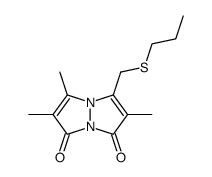 9,10-dioxa-syn-(1-propylthiomethyl,methyl)(methyl,methyl)bimane结构式