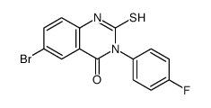 6-bromo-3-(4-fluorophenyl)-2-sulfanylidene-1H-quinazolin-4-one结构式