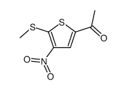 1-(5-methylsulfanyl-4-nitrothiophen-2-yl)ethanone结构式