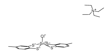 tetraethylammonium bis(toluene-3,4-dithiolato)chlorostannate(IV) Structure