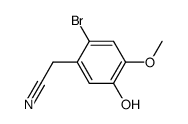 2-bromo-5-hydroxy-4-methoxyphenyl-acetonitrile结构式