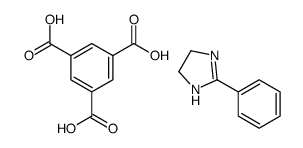 benzene-1,3,5-tricarboxylic acid, compound with 4,5-dihydro-2-phenyl-1H-imidazole (1:1) Structure