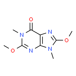 6H-Purin-6-one,1,9-dihydro-2,8-dimethoxy-1,9-dimethyl-(9CI)结构式