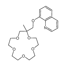 2-methyl-2-<(2-quinolinyloxy)methyl>-15-crown-5 Structure