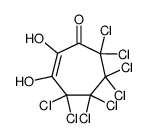 2,3-dihydroxyoctachlorocyclohept-2-en-1-one结构式
