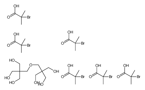 二季戊四醇六(2-溴代异丁酸酯)结构式