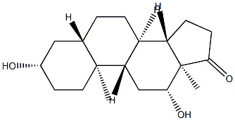 3β,12β-Dihydroxy-5α-androstan-17-one结构式