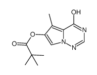 Propanoic acid, 2,2-dimethyl-, 1,4-dihydro-5-Methyl-4-oxopyrrolo[2,1-f][1,2,4]triazin-6-yl ester结构式