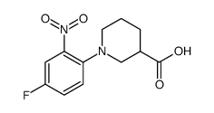 1-(4-FLUORO-2-NITROPHENYL)PIPERIDINE-3-CARBOXYLIC ACID Structure