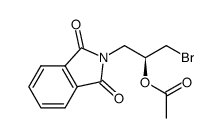 (S)-2-(2-acetoxy-3-bromo-propyl)-isoindole-1,3-dione结构式