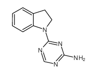 4-(2,3-二氢-1H-吲哚基)-1,3,5-三嗪-2-胺结构式