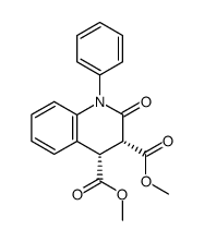 dimethyl 2-oxo-1-phenyl-1,2,3,4-tetrahydroquinoline-cis-3,4-dicarboxylate结构式
