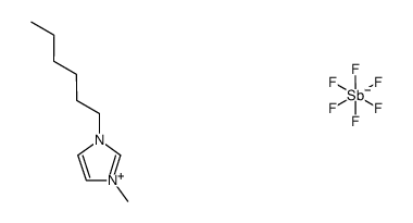 1-己基-3-甲基咪唑六氟锑酸盐结构式