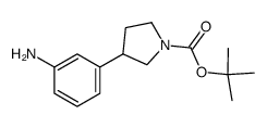 tert-Butyl 3-(3-aminophenyl)pyrrolidine-1-carboxylate结构式