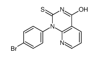 1-(4-溴苯基)-2-硫氧代-1,2,3,4-四氢吡啶并[2,3-d]嘧啶-4-酮结构式