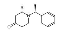 (2S)-2-甲基-1-[[(1S)-1-苯基乙基]哌啶-4-酮结构式