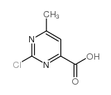2-氯-6-甲基-嘧啶-4-羧酸结构式