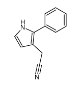 2-(2-phenyl-1H-pyrrol-3-yl)acetonitrile结构式