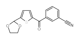 2-(3-CYANOBENZOYL)-5-(1,3-DIOXOLAN-2-YL)THIOPHENE结构式