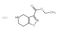 Ethyl 4,5,6,7-tetrahydroisoxazolo[4,5-c]pyridine-3-carboxylate hydrochloride Structure