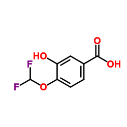 4-(二氟甲氧基)-3-羟基苯甲酸结构式