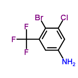 4-Bromo-3-chloro-5-(trifluoromethyl)aniline Structure