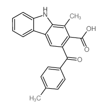 9H-Carbazole-2-carboxylicacid, 1-methyl-3-(4-methylbenzoyl)-结构式