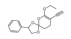 7-ethoxy-3-phenyl-1,4,6-trioxaspiro[4.5]dec-7-ene-8-carbonitrile结构式