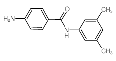 4-氨基-N-(3,5-二甲基苯基)苯甲酰胺结构式
