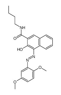N-butyl-4-[(2,5-dimethoxyphenyl)azo]-3-hydroxynaphthalene-2-carboxamide结构式