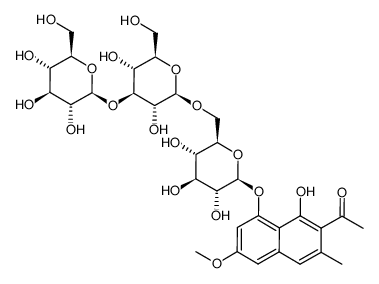 torachrysone 8-O-[β-D-glucopyranosyl(1->3)-O-β-D-glucopyranosyl(1->6)-O-β-D-glucopyranoside] Structure