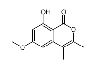 8-hydroxy-6-methoxy-3,4-dimethylisochromen-1-one结构式