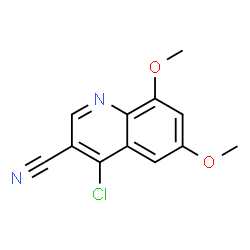 4-氯-6,8-二甲氧基喹啉-3-腈结构式